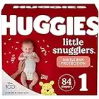 Huggies Little Snugglers Baby Diapers, Size 1 (8-14 lbs), 84 Ct, Newborn Diapers