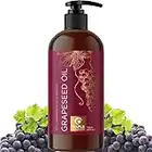 Pure Cold Pressed Grapeseed Oil - Hydrating Grapeseed Oil for Hair Skin and Nails Plus Carrier Oil for Essential Oils Mixing - Pure Grapeseed Oil for Skin Beauty DIYs and Facial Skin Care Products