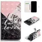 for iPhone XR Wallet Case and Screen Protector,QFFUN Glitter 3D Marble Pattern Design [Triangle] Magnetic Stand Leather Phone Case with Card Holder Drop Protection Etui Bumper Flip Cover