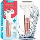 Electric Razor for Women, Womens Shaver for Legs, Underarms, Arms, Portable Bikini Trimmer Ladies Shaver, IPX6 Waterproof Wet and Dry Hair Removal