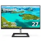 Philps Computer Monitors Philips 278E1A 27" Frameless Monitor, 4K UHD IPS, 109% sRGB, Speakers, VESA, 4Yr Advance Replacement Warranty