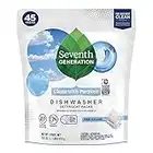 Seventh Generation Dishwasher Detergent Packs for safe and effective clean Free and Clear dishwashing packs in a resealable pouch 45 ct