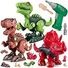 NATTHSWE Desmontar Dinosaurios Juguetes, Juguetes de Dinosaurios para niños adecuados para Edades de 4 5 6 7 8+ años, Desmontaje y Montaje de Juguetes de Dinosaurios Niños Niñas Regalos de cumpleaños