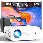 iZEEKER Projector, 5G&2.4G WiFi Bluetooth Mini Projector, Native Full HD 1080P 200 ANSI Support 4K with Case, 300 inch Display 75% Zoom Dual Speakers Portable Movie Projector for Smartphone/PS5/TV Stick