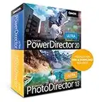 CyberLink PowerDirector 20 Ultra & PhotoDirector 13 Ultra | Easy Video Editing and Photo Editing Software | Slideshow Maker | Screen Recorder [Retail Box]