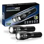 AGRIB Lampe torche LED Ultra puissante 1000 Lumens [Lot de 2] - Zoom longue portée, 5 Modes, anti-Choc et étanche (IP65) - Lampe Tactique de poche pour bricolage et conditions extrêmes - Etuis Offerts