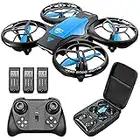 4DRC Mini Drone for Kids Hand Operated RC Quadcopter with 3 Batteries Longer Flight Time, Altitude Hold, Headless Mode, Throwing GO, 3D Flip and 3 Speed Modes Aeroplane for Beginners, Blue