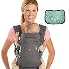 Infantino Flip Advanced 4-in-1-Trage mit Lätzchen – ergonomisch, umwandelbar, mit der Vorderseite nach innen und nach außen gerichtet, für Neugeborene und ältere Babys, 3,6–14,5 kg