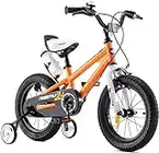 Royalbaby Unisex Youth Freestyle boy’s Girl’s stabilisers Kids Children Child Bike Bicycle, Orange, 12”