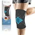 bonmedico Kenu Genouillère Rotulienne Sport Pro Support Genou Femme/Homme, Sangle Rotule Silicone, Maintien Genou Soulage la Douleur Antidérapant Respirant, Genou Gauche ou Droit, M + E-book