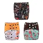 AIll in One Night AIO Cloth Diaper Nappy Sewn in Insert Reusable Washable (Animal Pack)