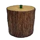 Base Tronco Supporto Piede per Albero di Natale Artificiale in Legno Dimensioni 51 x 46 x h. 62 cm Peso 12 kg Realistico Naturale Stand con Corteccia innesto Tubo 34cm