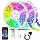 Bonve Pet Tira LED, Luces Led Habitación 20 Metros, Tiras Led Rgb Bluetooth Remoto Control de 40 Teclas y de APP,16 Millones de Colores, Led Strip Sincronización Musical para Decoración Fiesta Cocina