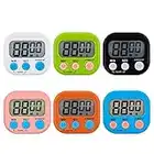 6 Pieces Digital Kitchen Timer Magnetic Countdown Timer Kitchen Loud Alarm Stopwatch Large Digits Timer Clock for Cooking Baking Boiling Egg Sports Games Office Classroom Kids Teacher Study Exercise