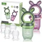 ANGELBLISS Tétine Pour Bébé/Tétine D'alimentation à Fruit/ Grignoteuse /Jouet de Dentition pour Bébé aux Appétissantes, Sans BPA(Paquet de 2)