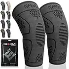 NEENCA Rodillera para mujeres y hombres,Rodilleras Menisco y Ligamento Deportiva,2 Pack Rodilleras Crossfit para Hombres y Mujeres,Artritis Alivio para el Dolor en Las Articulaciones (Negro, M)