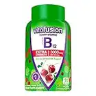 Vitafusion Extra Strength Vitamin B12 Gummy Vitamins for Energy Metabolism Support and Nervous System Health Support, Cherry Flavored, America’s Number 1 Gummy Vitamin Brand, 45 Day Supply, 90 Count