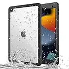 MoKo Funda Compatible con Nuevo iPad 9ª Generación 2021/iPad 8ª Gen 10.2" 2020/iPad 7ª Gen 2019/iPad 10.2 Case, Cubierta Prueba de Choques Híbrido Case con Protector de Pantalla Incorporado - Negro