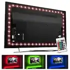 TV LED Backlight for 32-60 Inch, Hamlite USB TV Backlight with 24-Key Remote, Dimmable Flexible LED Strip Bias Lighting Work with TV/PC Monitor Behind,Work for Christmas and Thanksgiving Day