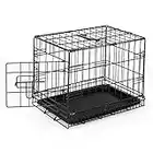 lionto Hundetransportkäfig Hundetransportbox Tiertransportbox Hundebox, (S) 45x31x36 cm schwarz