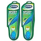 Dr. Scholl’s SPORT Insoles (Pack of 2) // Superior Shock Absorption and Arch Support to Reduce Muscle Fatigue and Stress on Lower Body Joints (for Men's 8-14)