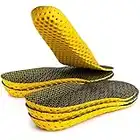 SULPO 3 pares de plantillas para pies frescos, amortiguación adicional, plantillas contra el olor para caminar, trekking, correr, plantillas deportivas, talla 35-46, amarillo, 41 - 46 EU / 7 - 12 UK