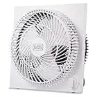 Black & Decker 9 in. Frameless Tabletop Box Fan, White