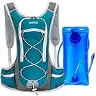 WANOSS Hydration Backpack with 2L 70 oz Water Bladder, Lightweight Nylon Hydration Pack, Outdoor Sport Water Backpack for Cycling Running Bike Hiking Climbing (Lake Blue)