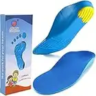 Ailaka Kids Orthotic Cushioning Arch Support Shoe Insoles, Children Pu Foam Inserts for Flat feet, Plantar Fasciitis, Feet Heel Pain Relief