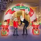 Rocinha 8 Ft Tall Christmas Inflatable Nutcracker Bear Archway with LED Lights Yard Art Decoration, Holiday Inflatable Arch, Lighted Giant Lawn Party Family Decorations Gift