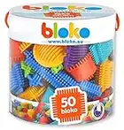 BLOKO - Tubo de 50 BIoko - A partir de 12 meses - Fabricado en Europa - Juguete de construcción 1ª edad - 503502