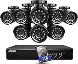 ANNKE 3K Lite Security Camera System Outdoor with AI Human/Vehicle Detection, 8CH H.265+ DVR and 8 x 1920TVL 2MP IP66 Home CCTV Cameras, Smart Playback, Email Alert with Images, 1TB Hard Drive - E200 