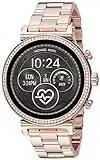 Michael Kors Access Women's Sofie Heart Rate' Touch-Screen Smartwatch with Stainless-Steel Strap, Rose Gold, 18 (Model: MKT5063)