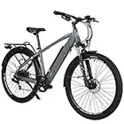 Hyuhome Electric Bikes for Adult Mens Women,27.5" Ebikes Bicycles Full Terrain 36V 12.5Ah Mountain E-MTB Bicycle,Shimano 7 Speed Transmission Gears Double Disc Brakes for Outdoor Commuter (820M)