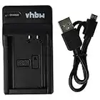 vhbw Caricabatterie USB compatibile con Canon EOS 1100, 1100D, 1200, 1200D batteria fotocamera, videocamera, camcorder