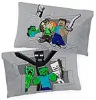 Minecraft Fight Back 100% Cotton Pillowcase Set - 2 Pack