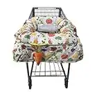 Boppy Shopping Cart and High Chair Cover, Multi-color Farmers Market Veggies, with Changeable SlideLine Carrot Toy, Plush Comfort with 2-point Safety Belt, Wipeable and Machine Washable, 6-48 Months