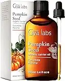 Gya Labs Organic Pumpkin Seed Oil for Hair Growth - 100% Pumpkin Seed Oil Cold Pressed for Skin - Pumpkin Oil for Hair, Skin, Face, Nourishing & Strengthening (100ml)