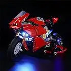 GEAMENT Kit de Luces LED Compatible con Lego Ducati Panigale V4R - Conjunto de luz para Technic 42107 (Juego Lego no Incluido)