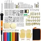 Wood Burning Kit, 110 Pieces Wood Burning Tool with Adjustable Temperature 200~420°C, Professional Wood Burner Pen for Embossing Carving Soldering