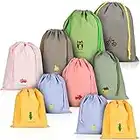 Annhao Impermeabile Sacca da Ginnastica Sportiva, 10 Pcs Asilo, per Palestra Borsa da Viaggio Zainetto Scarpe Scuola Stoffa per Bambini Adulti