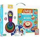 Chefclub Kids - Coffret Livre de Cuisine et Tasses à Mesurer pour Enfants - Les Recettes du Monde