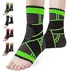 2 Paar Knöchelstütze,Sprunggelenkbandage,Fußbandage für Herren und Damen, Plantar Fasciitis Socken, Kompressionshülse mit Verstellbarem Armband ,Kompressionssocken für Sport, Fussball, Fitness