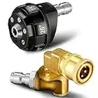 Tondiamo 2 Pcs Pressure Washer Nozzle and Pivoting Coupler Kit 6 in 1 Quick Changeover Pivot Adapter Coupler with 5 Rotation Angles 1/4 Inch Quick Changeover for Pressure Washer