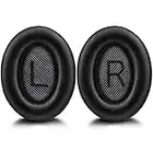 Link Dream Replacement Ear Cushions for Bose Quiet Comfort 35 Soft Protein Leather Replacement Ear Pad for Bose QC 35/25 / 15 QC2 / Ae2 / Ae2i / Ae2W / Sound Link/Sound True (Black)