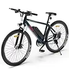 Eleglide M1 Electric Mountain Bike, 27.5" Electric Bicycle Commute E-bike with 36V 7.5Ah Removable Battery, LED Display, Dual Disk Brake, Shimano 21 Speed, MTB for Teenagers and Adults