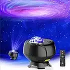 RHM Galaxy Projector 2.0 Galaxy Star Projector Night Light with Remote Control & Bluetooth Music Speaker for Kids Teen Adults Gift, for Bedroom, Ceiling, Party, Room Decor - Black