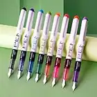 EYEYE 8 Colored Disposable Fountain Pens for Writing 8 Assorted Color Extra Fine Nib Classic Colorful Set