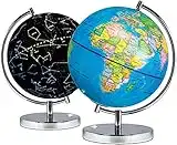 Science Kidz 2 in 1 Illuminated World Globes For Children - Light Up Night View Constellation Kids Lamp