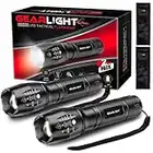 GearLight 2pack S1000 LED Flashlights High Lumens - Mini Flashlights for Camping, Hiking, Walking - Powerful Emergency Flashlights with 5 Modes for Outdoor Use - Bright Flashlight with Zoomable Beam